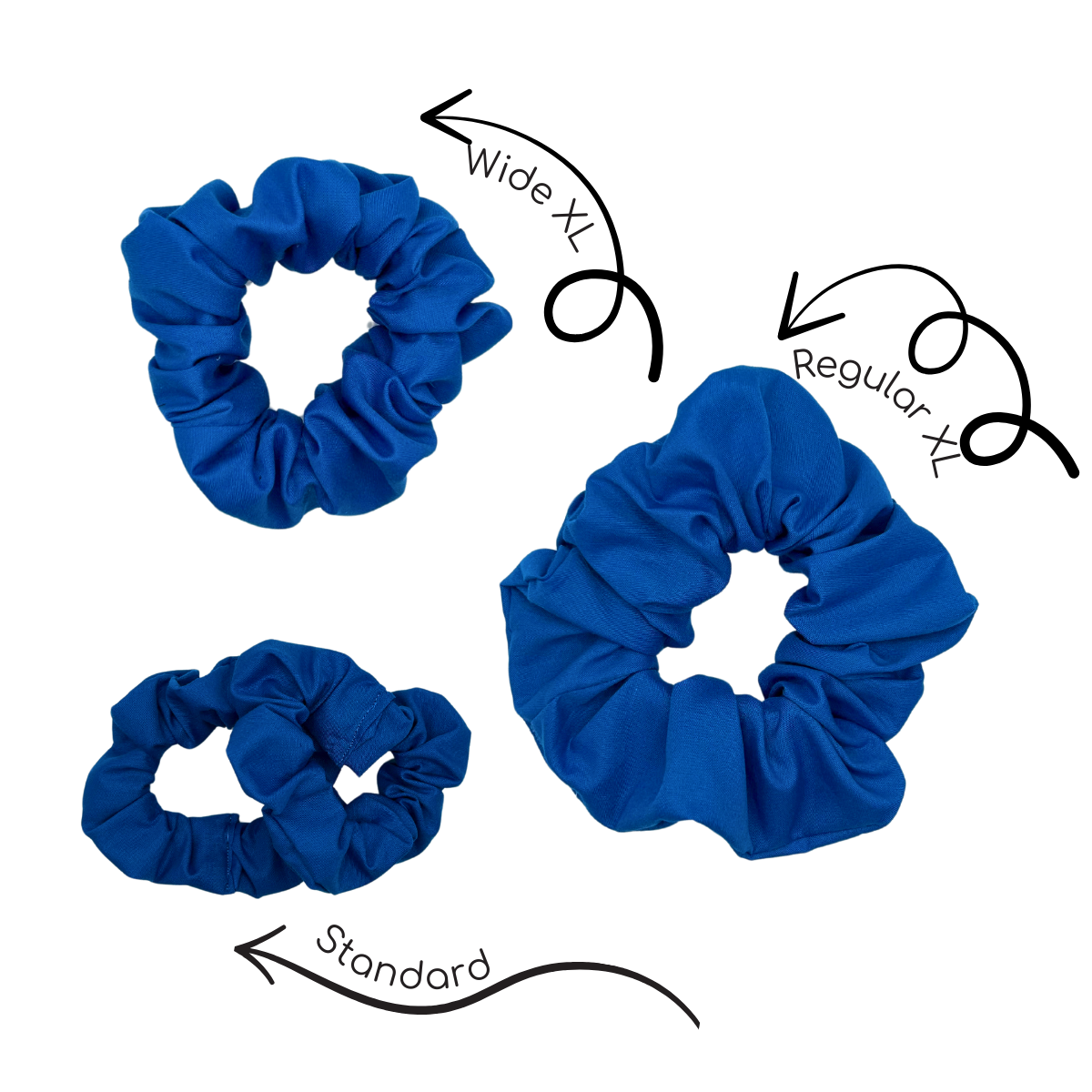 Basic Blue Scrunchies