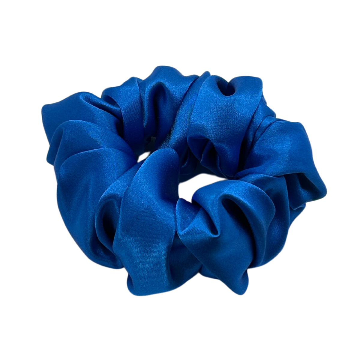 Blue XL Satin Scrunchie