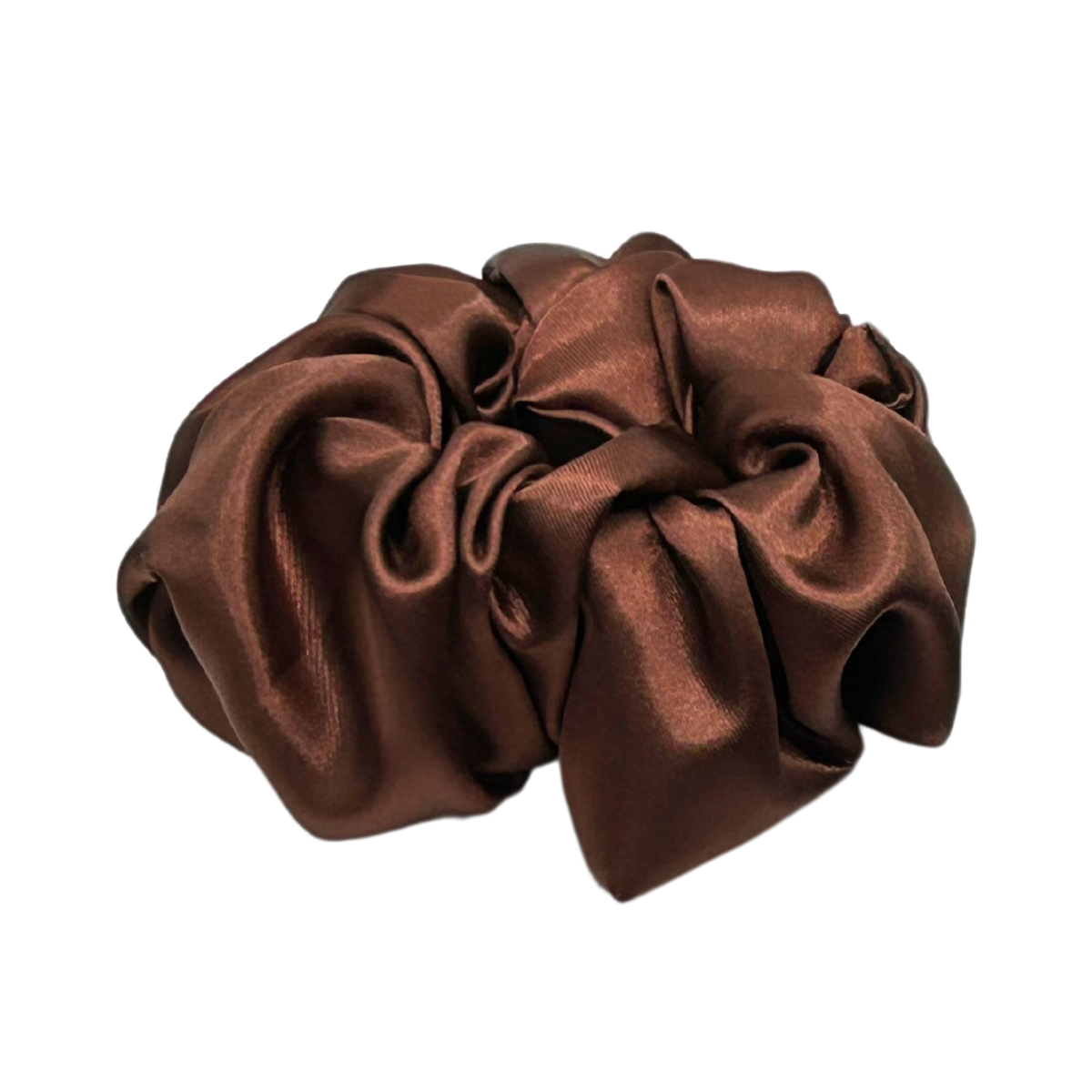 Chocolate Brown XL Satin Scrunchie