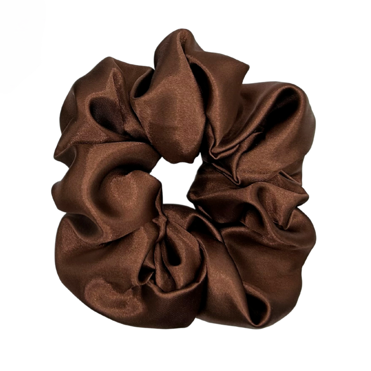 Chocolate Brown XL Satin Scrunchie