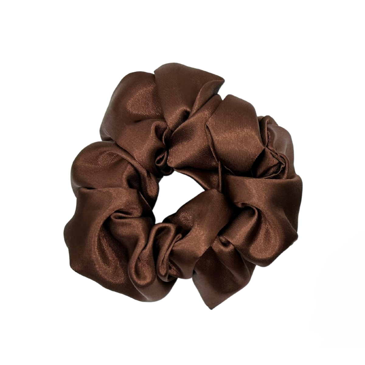 Chocolate Brown XL Satin Scrunchie