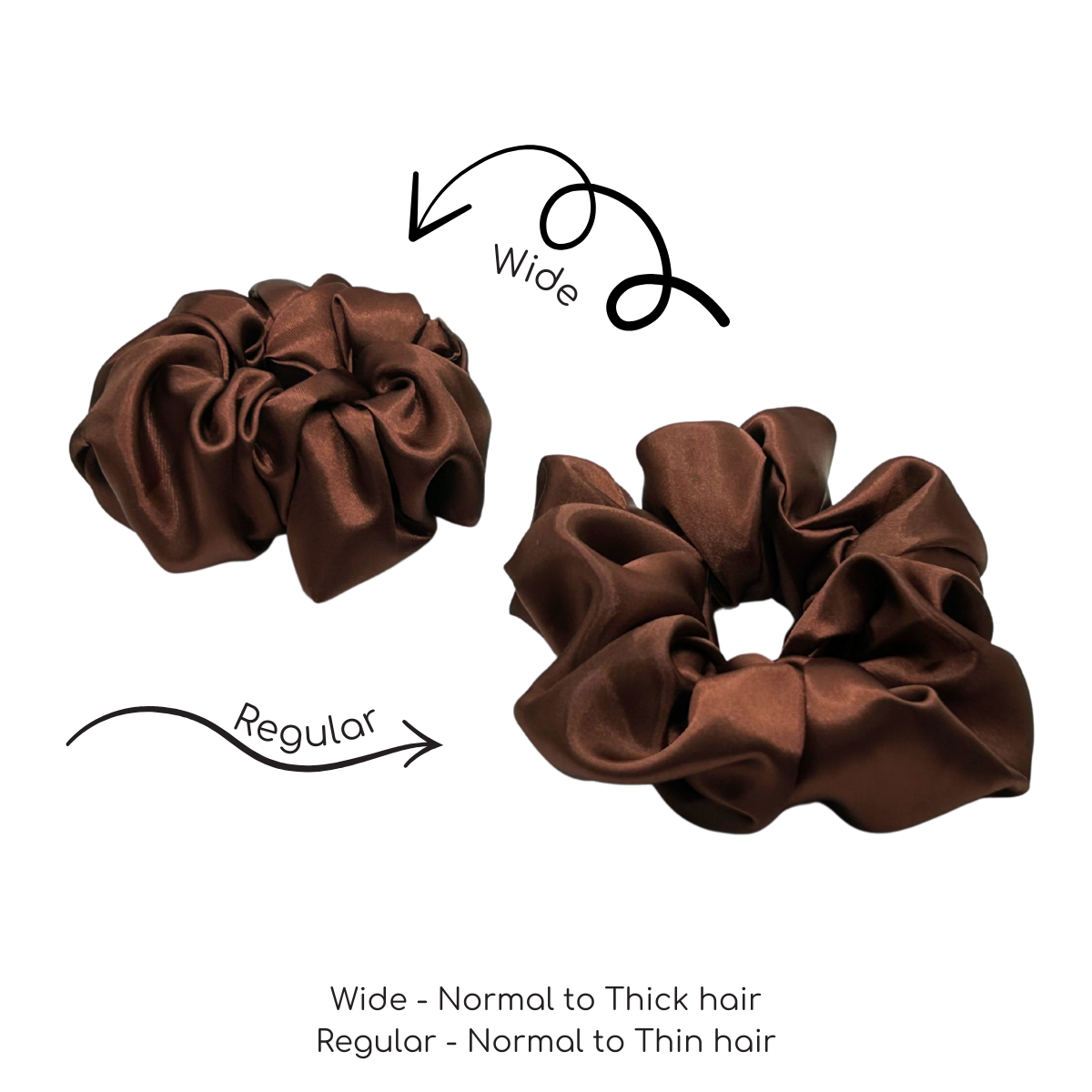 Chocolate Brown XL Satin Scrunchie