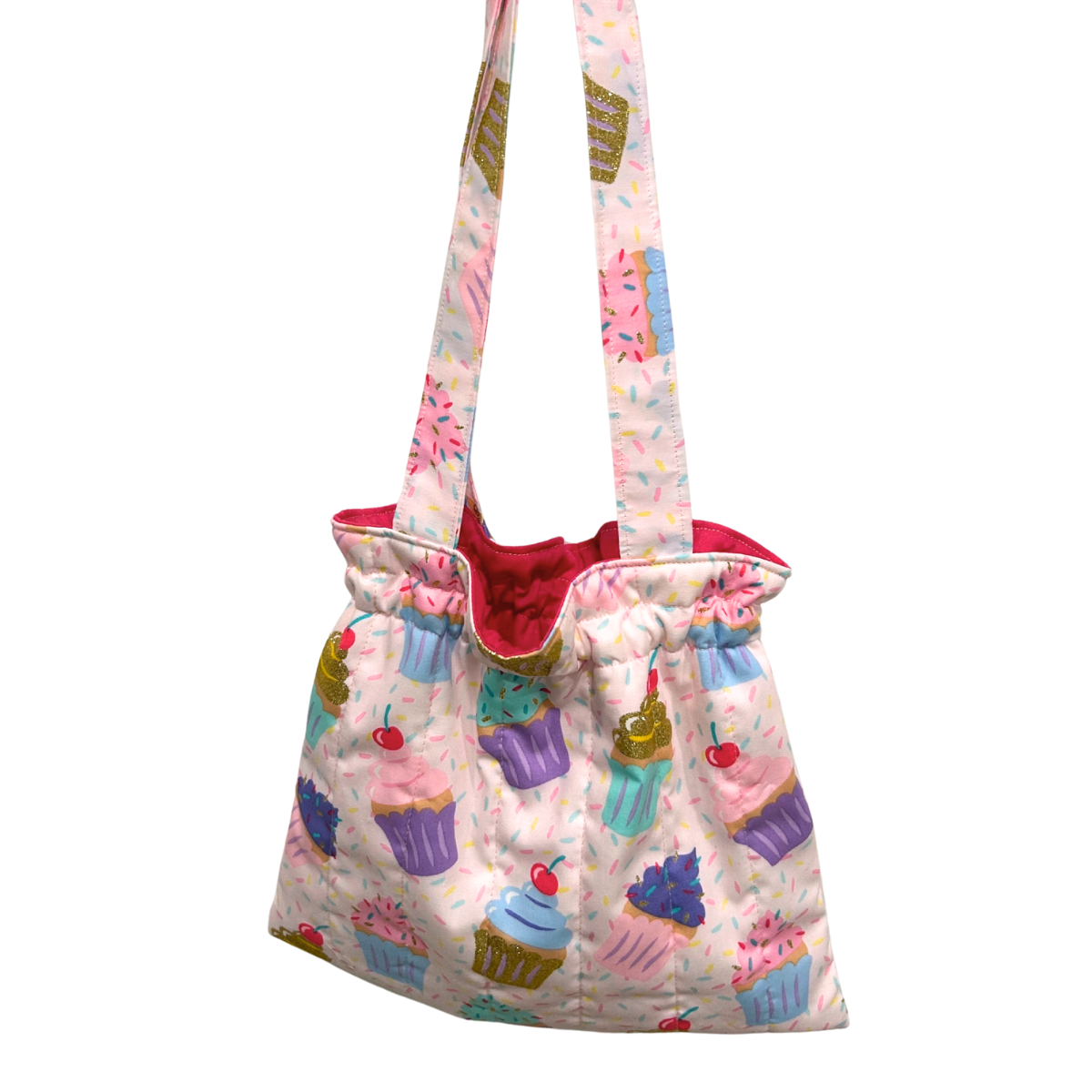 Cupcake Sprinkles (Pink) Kids Quilted Tote Purse