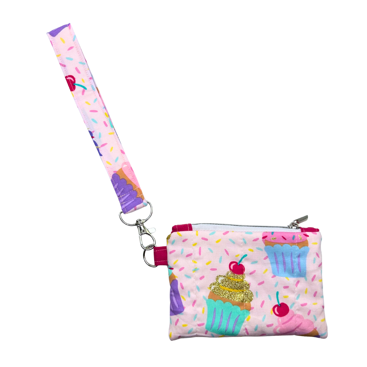 Cupcake Sprinkles Keychain Wristlet
