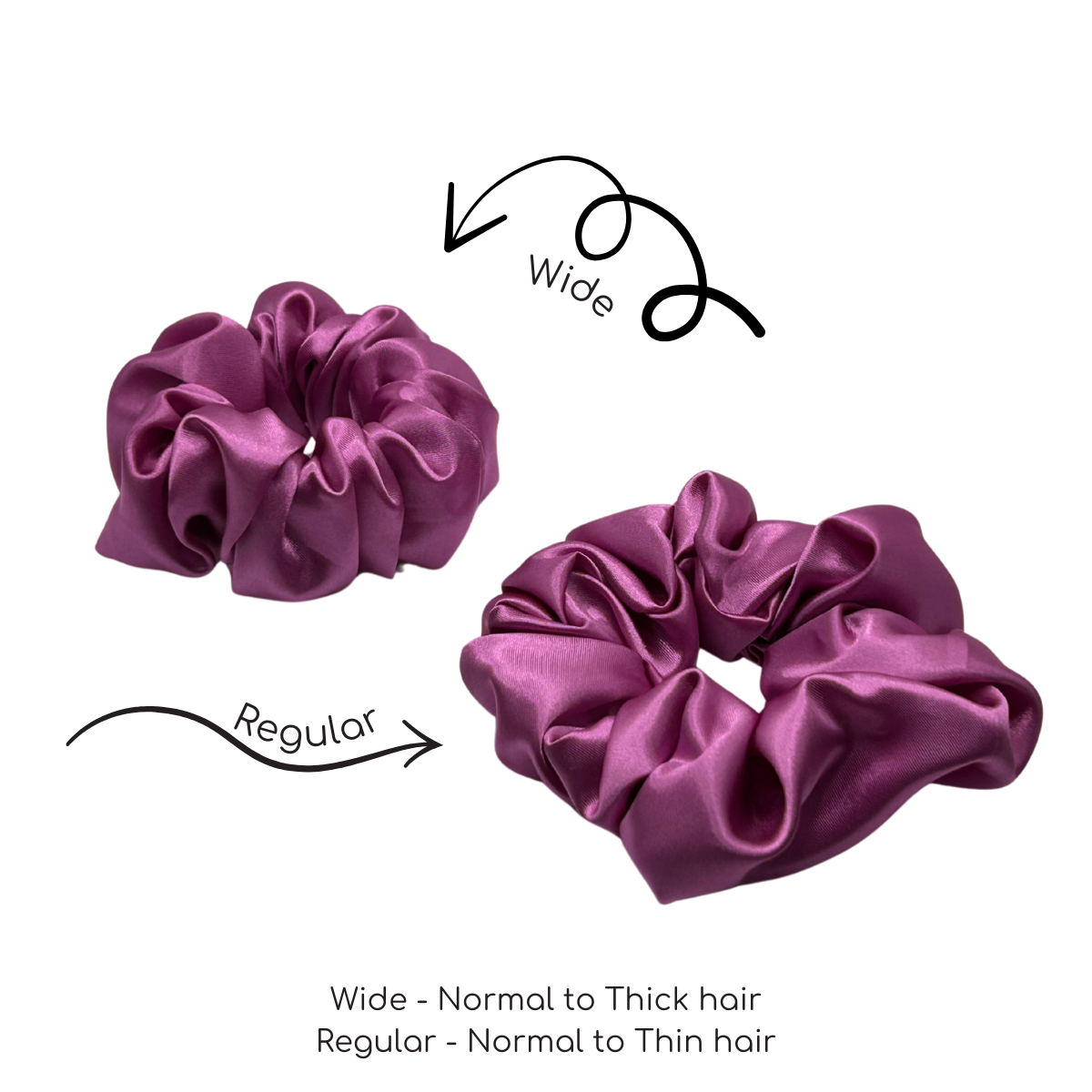 Orchid XL Satin Scrunchie