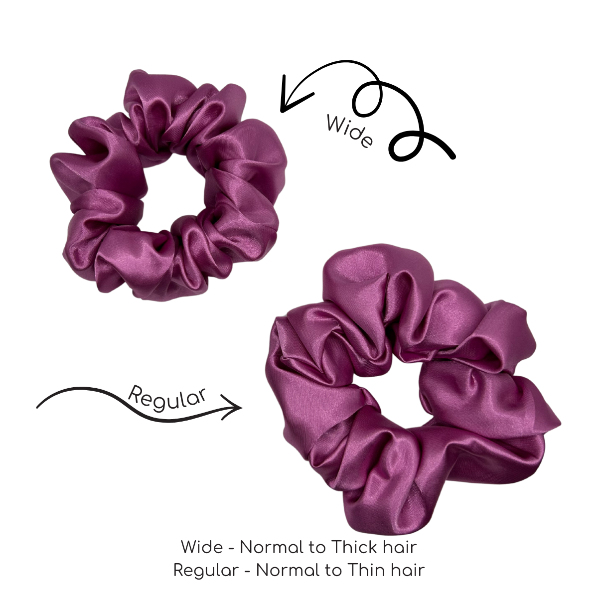 Orchid XL Satin Scrunchie