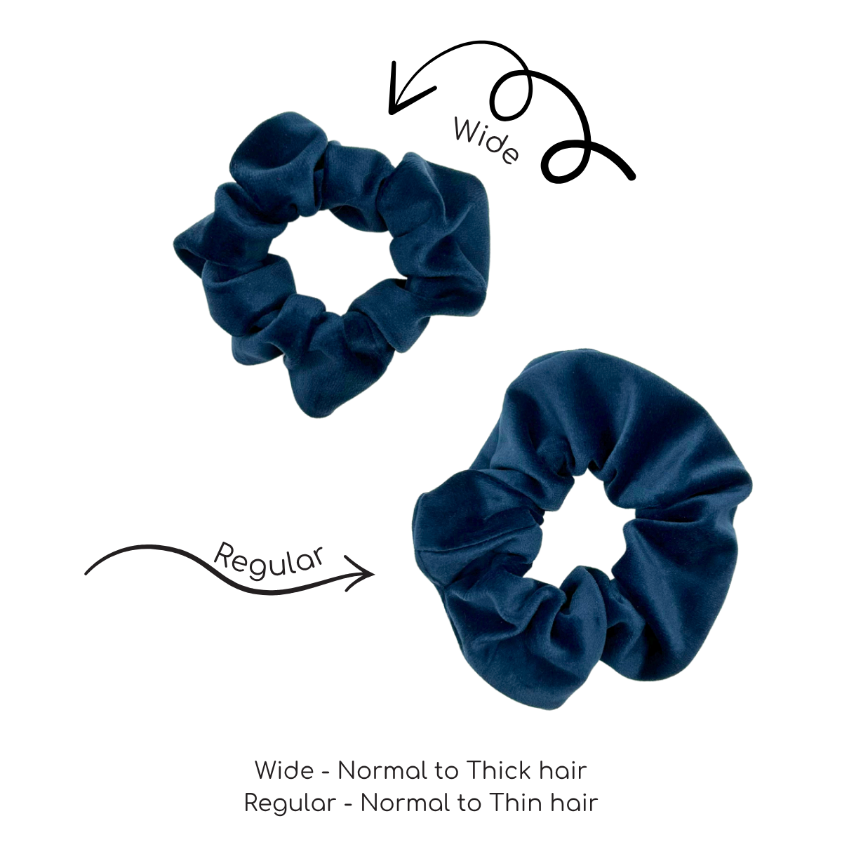 Sapphire (Navy Blue) XL Velvet Scrunchie