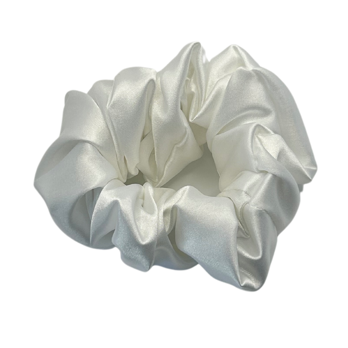 White XL Satin Scrunchie
