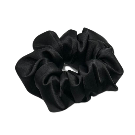 XL Satin Scrunchie Black