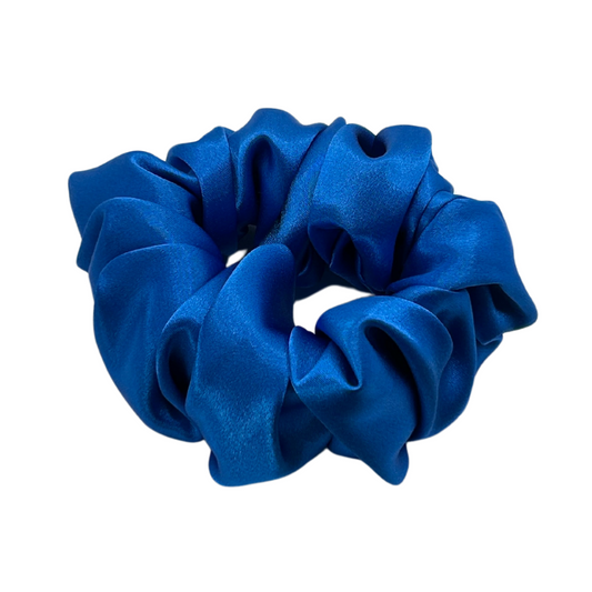 XL Satin Scrunchie Blue