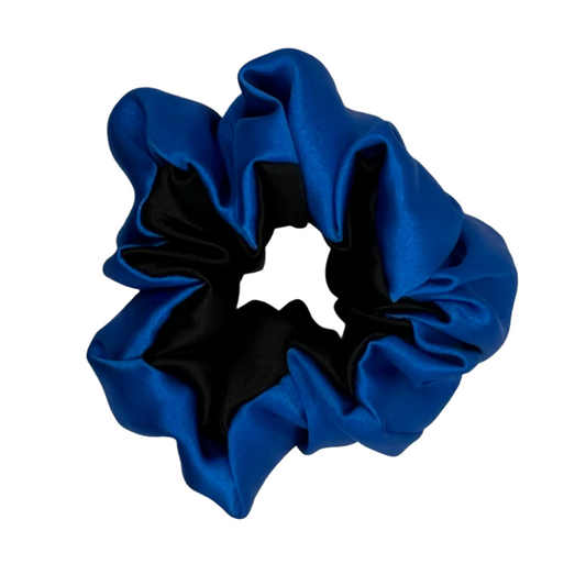 Blue/Black School Scrunchies