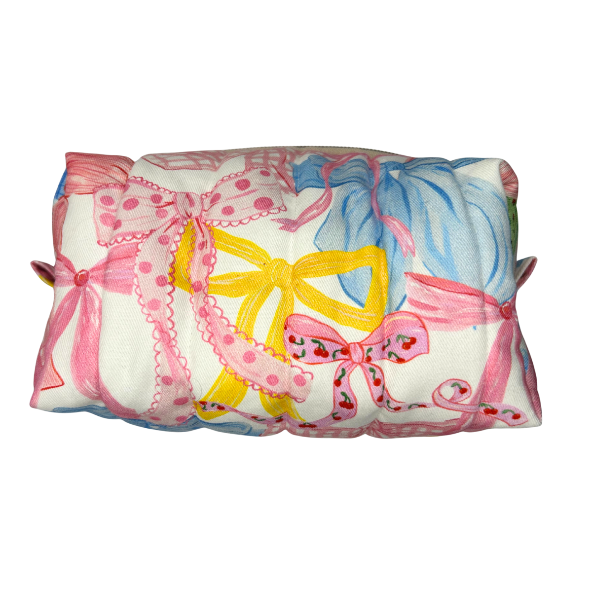 Bowtastic Quilted Makeup Bag - Medium
