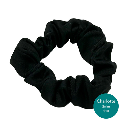 Charlotte Swim Scrunchies (Black)