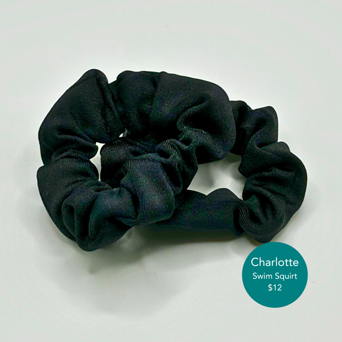 Charlotte Swim Scrunchies (Black)