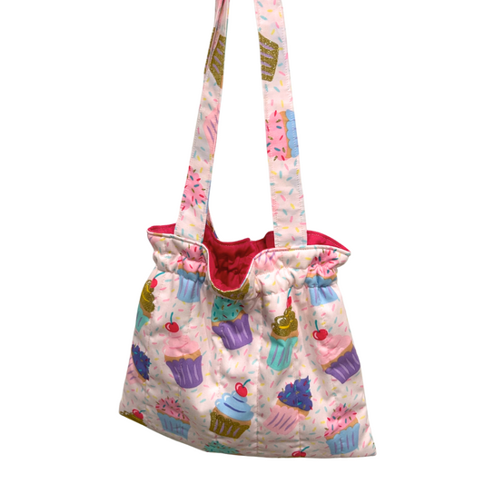 Cupcake Sprinkles (Pink) Kids Quilted Tote Purse