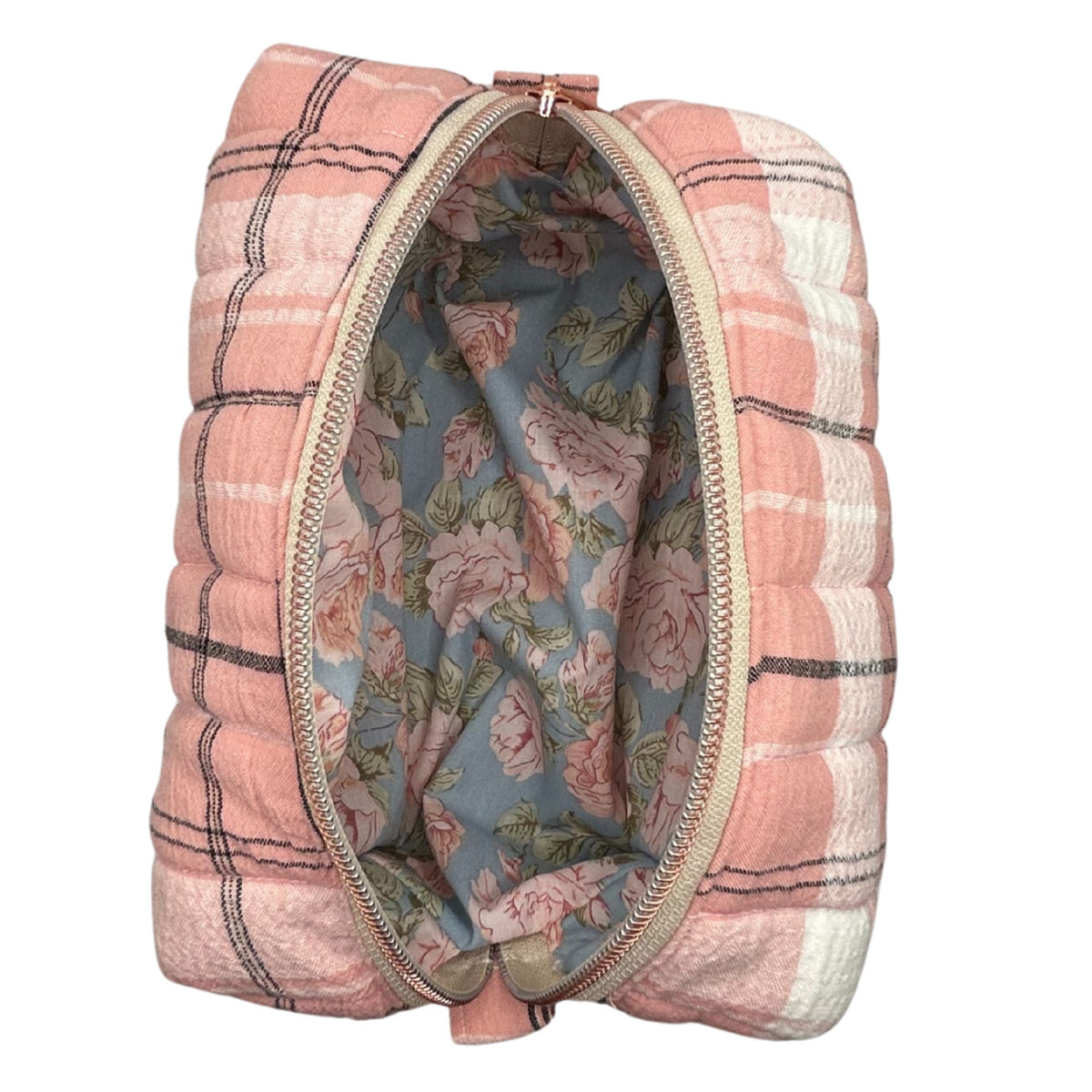 Davina Rose Quilted Makeup Bag - Medium