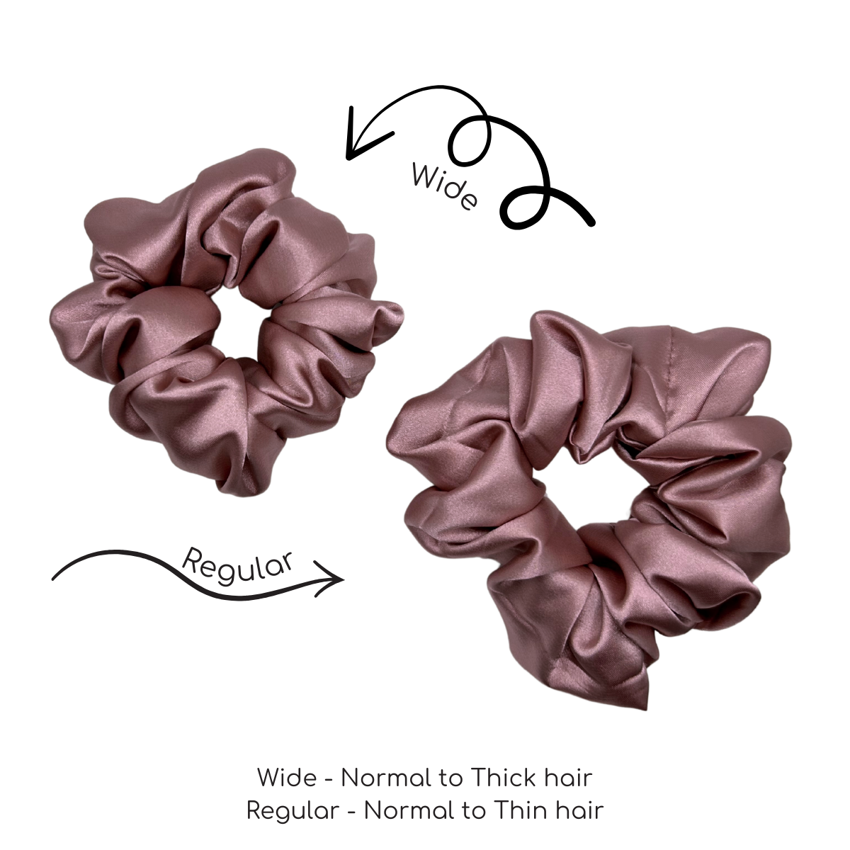 XL Satin Scrunchie Dusty Pink