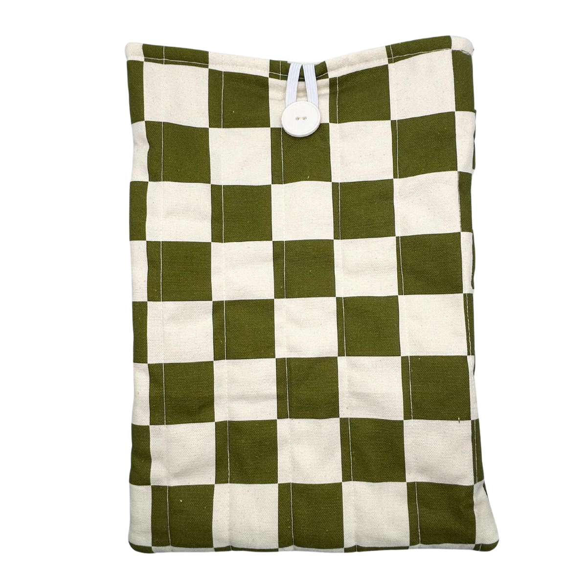 Forest Check Quilted Book Sleeve