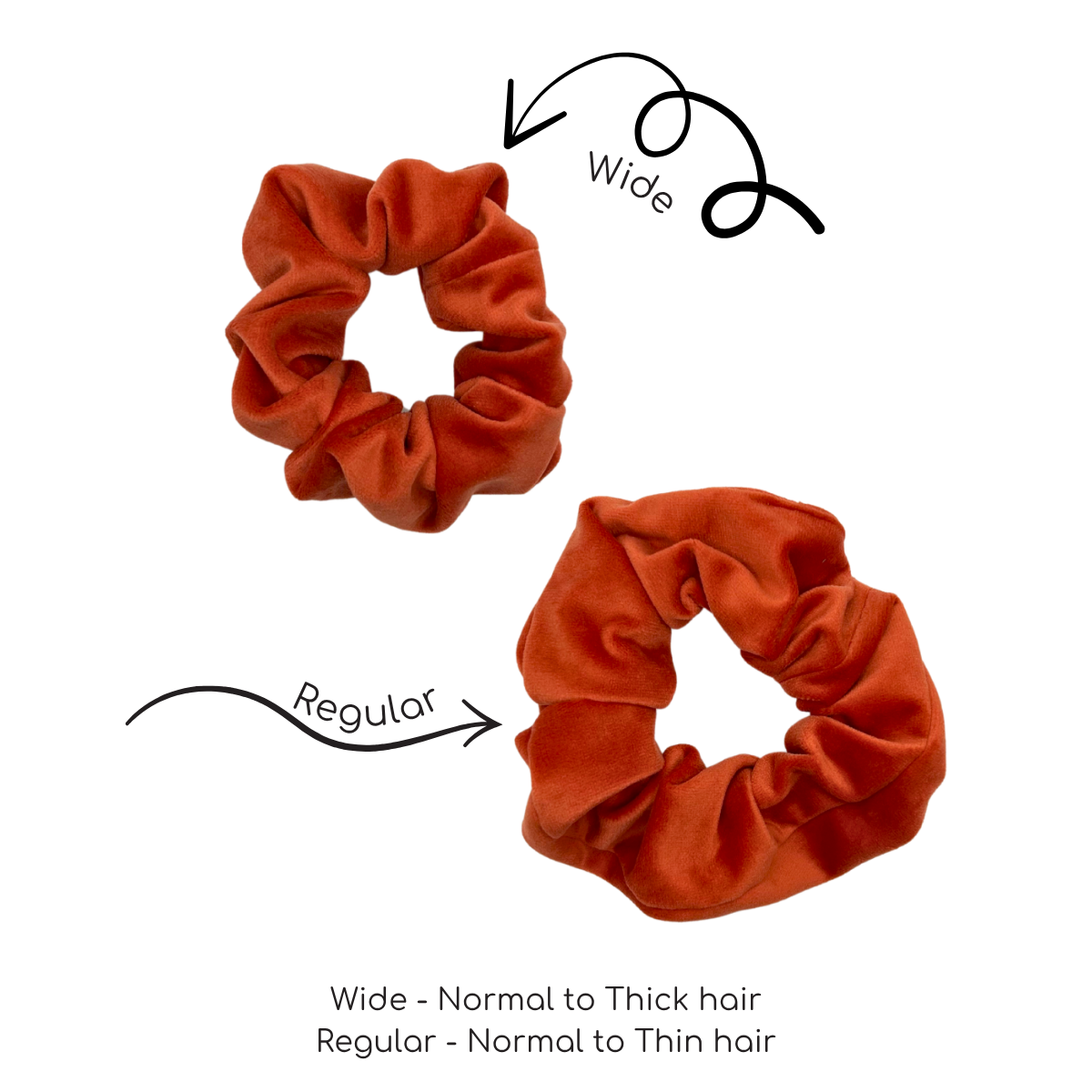 Jasper (Orange) XL Velvet Scrunchie