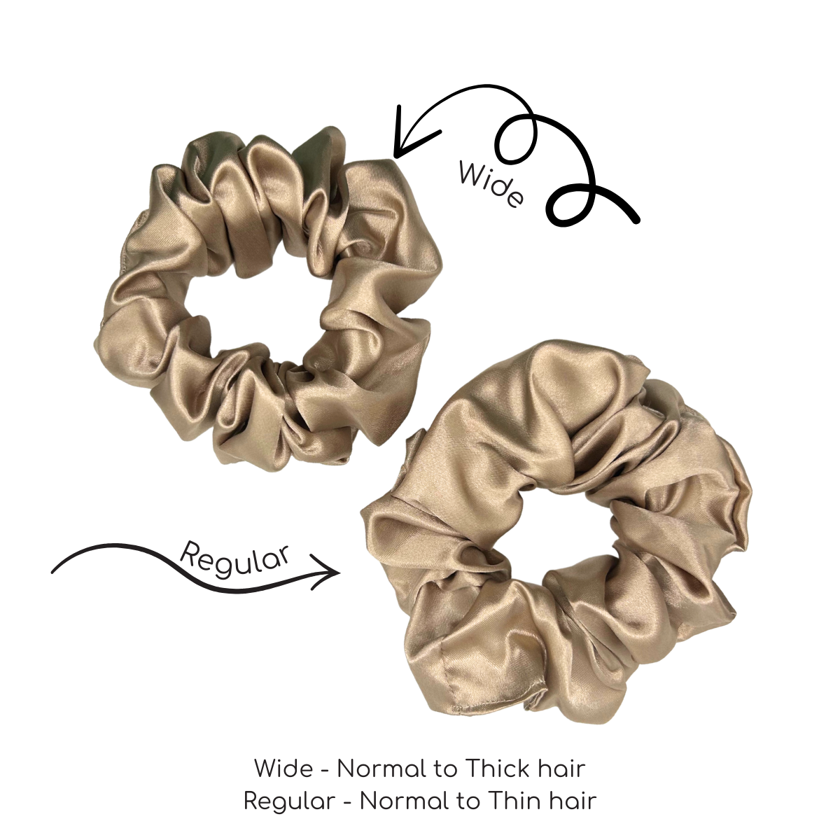 Latte XL Satin Scrunchie