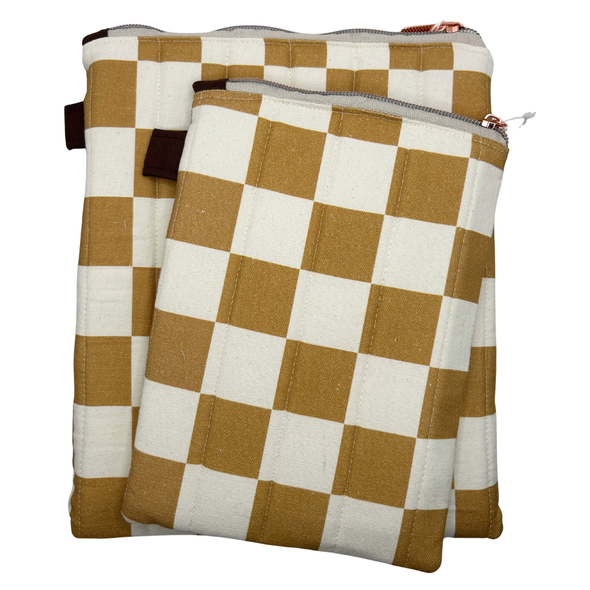 Ochre Check Device Sleeve