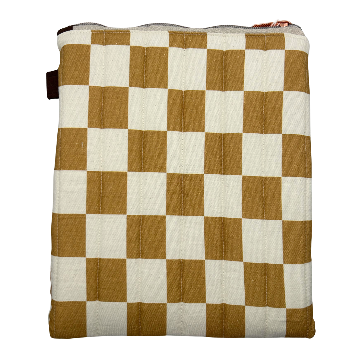 Ochre Check Device Sleeve