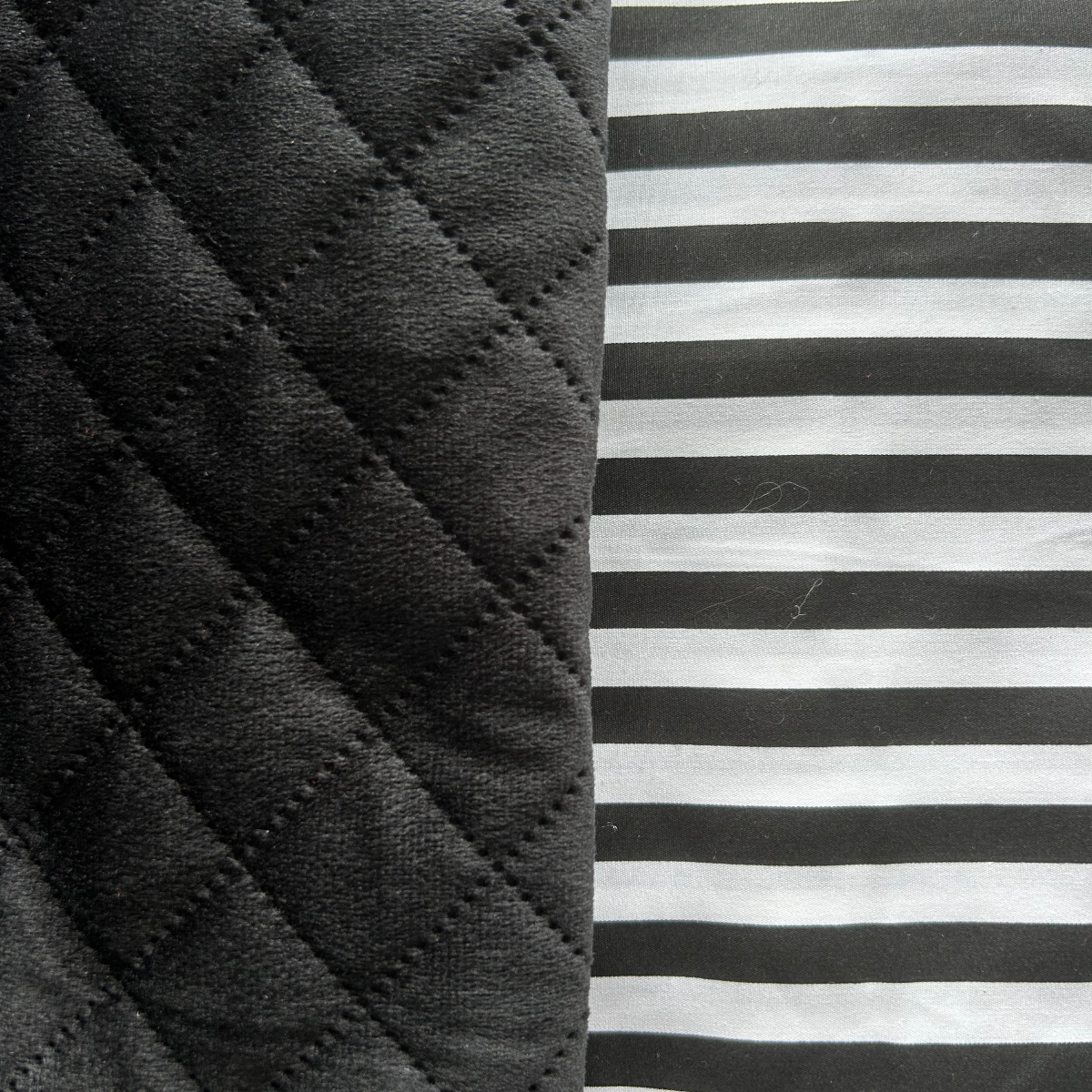 Parisian Nights - Black Quilted Velvet Makeup Pouches
