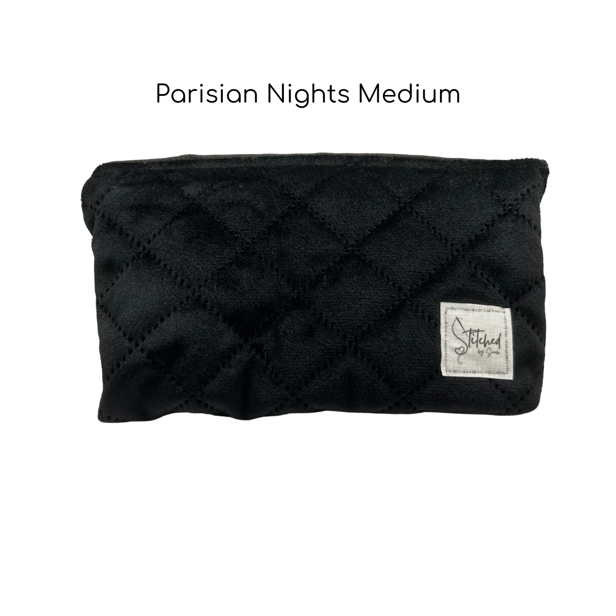 Parisian Nights - Black Quilted Velvet Makeup Pouches