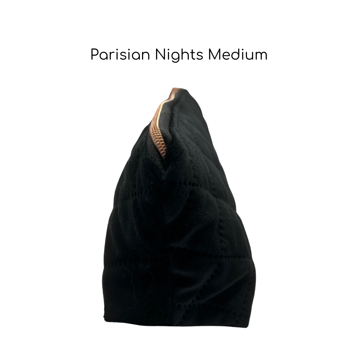 Parisian Nights - Black Quilted Velvet Makeup Pouches