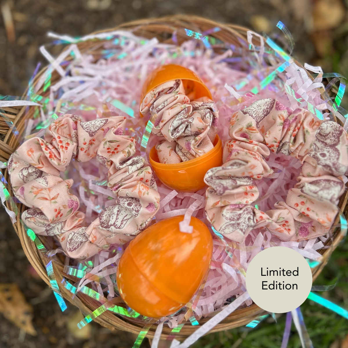 Raspberry Bunnies Easter Scrunchies