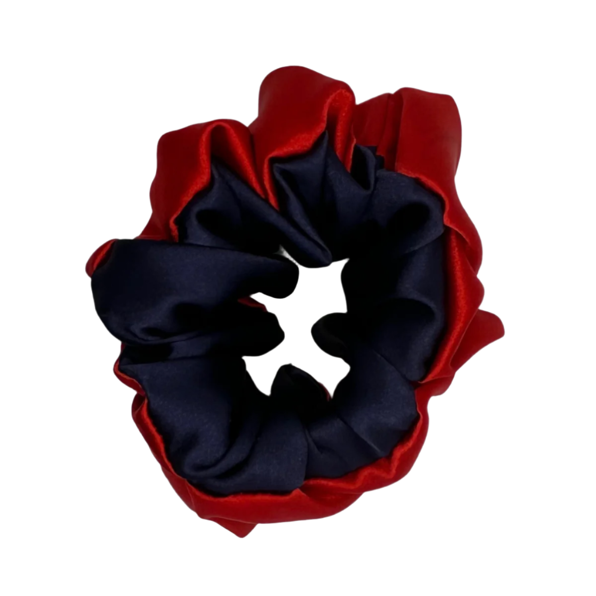 Red/Navy School Scrunchies