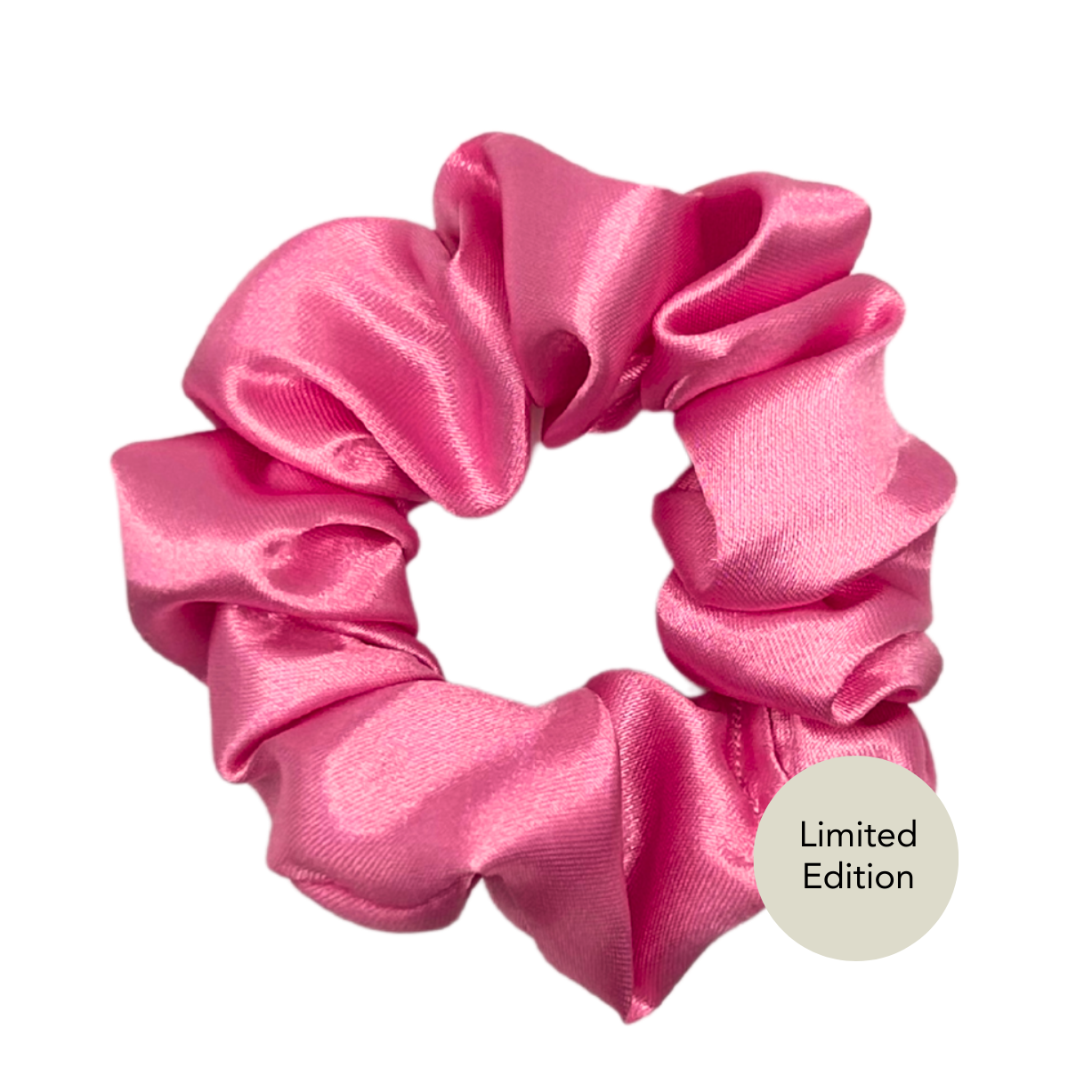 Rose Pink Satin Easter Scrunchies