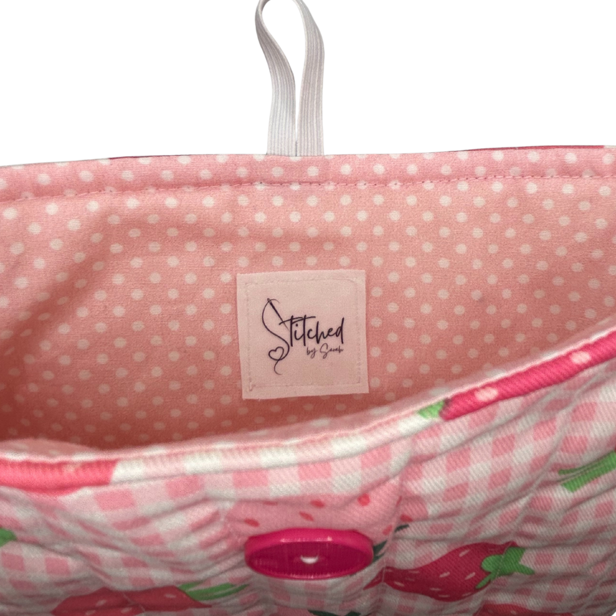 Strawberry Picnic Quilted Book Sleeve