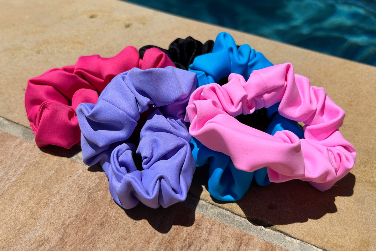 Swim Scrunchies for Chlorine & Swim Caps | NZ – Stitched by Sarah