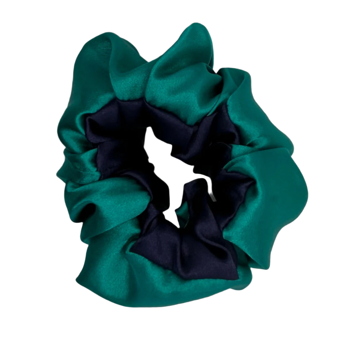 Teal/Navy School Scrunchies