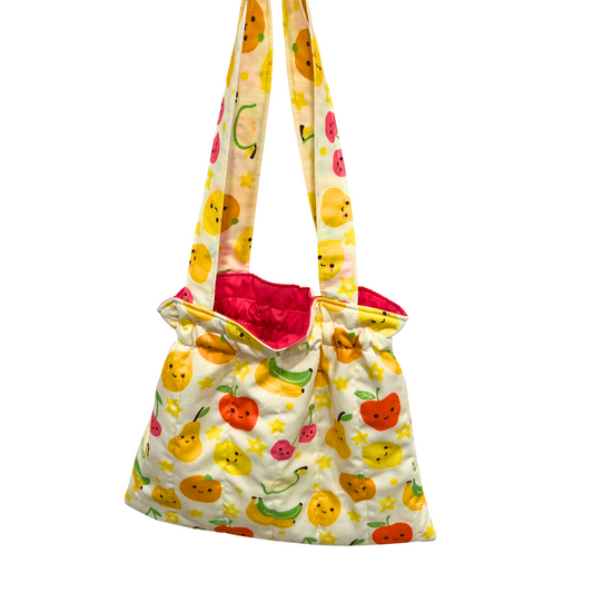 Tutti Fruity (Pink) Kids Quilted Tote Purse